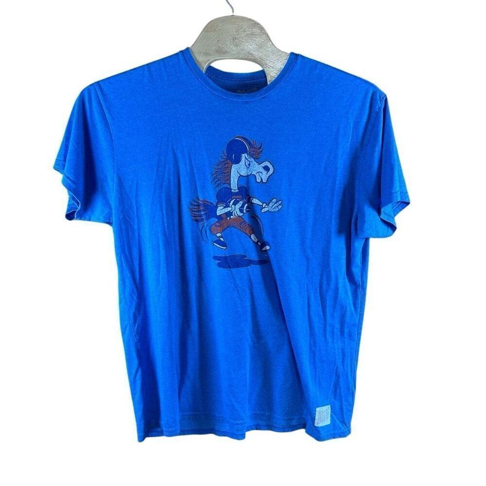 Men's Original Retro Brand Royal Boise State Broncos School Logo Mock Twist T-Sh